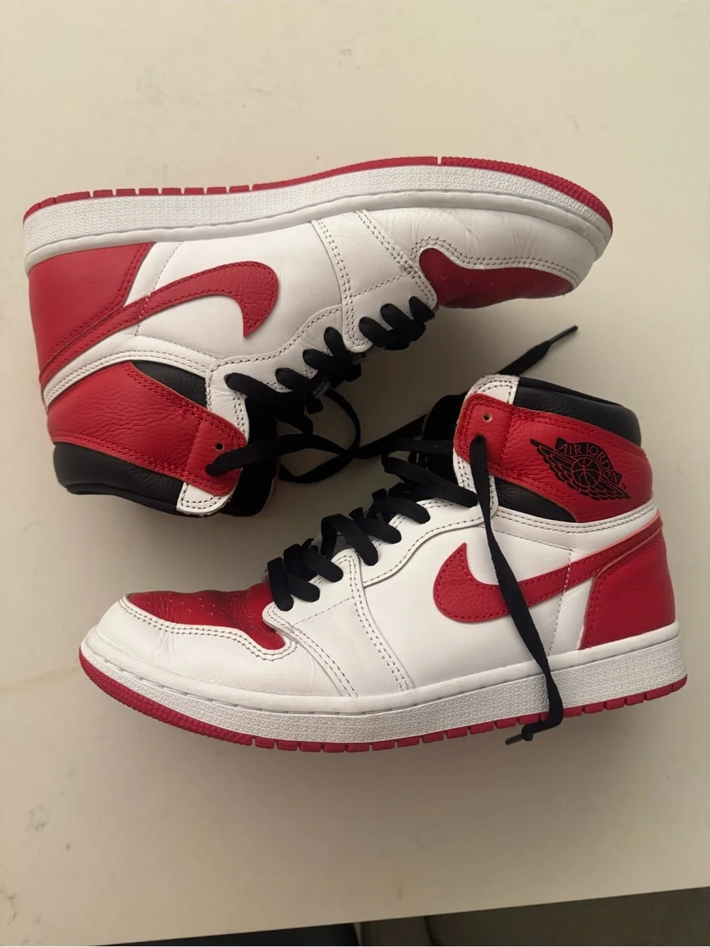 Nike Air Jordan 1 High - White/Red with Black Accents